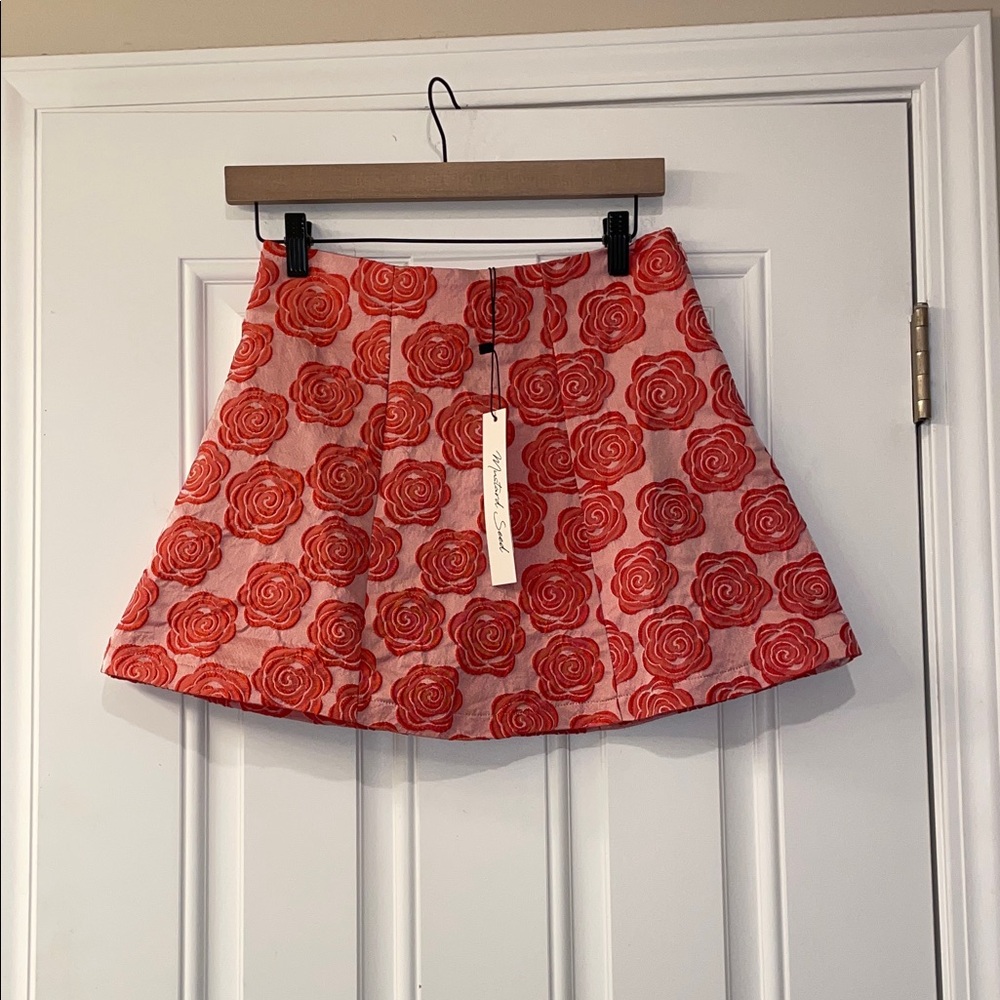 NWT Mustard Seed Red Rose Mini Skort Sz S